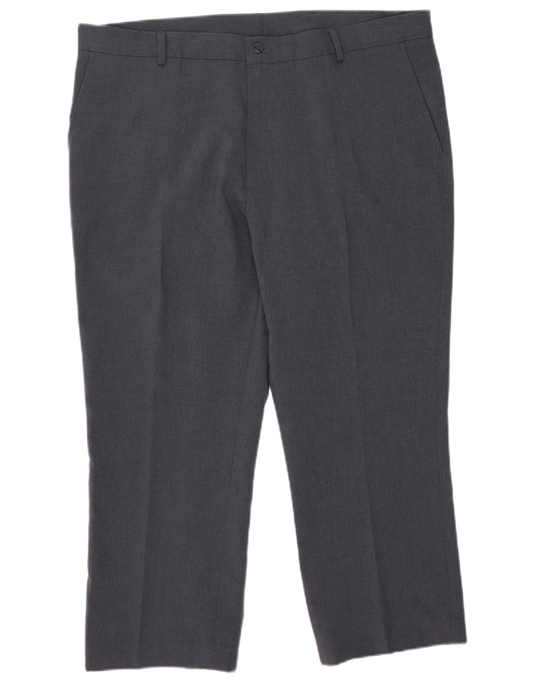 Farah Calça masculina reta cortada W42 L27 poliéster cinza