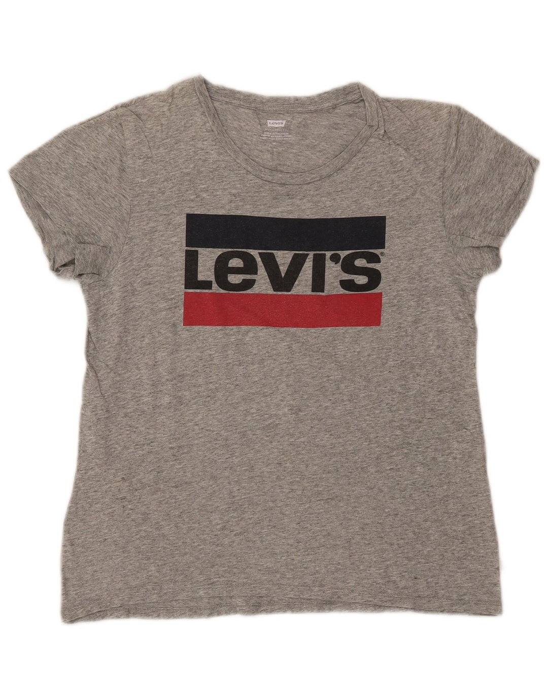 Camiseta feminina gráfica LEVI'S UK 12 cinza médio manchado