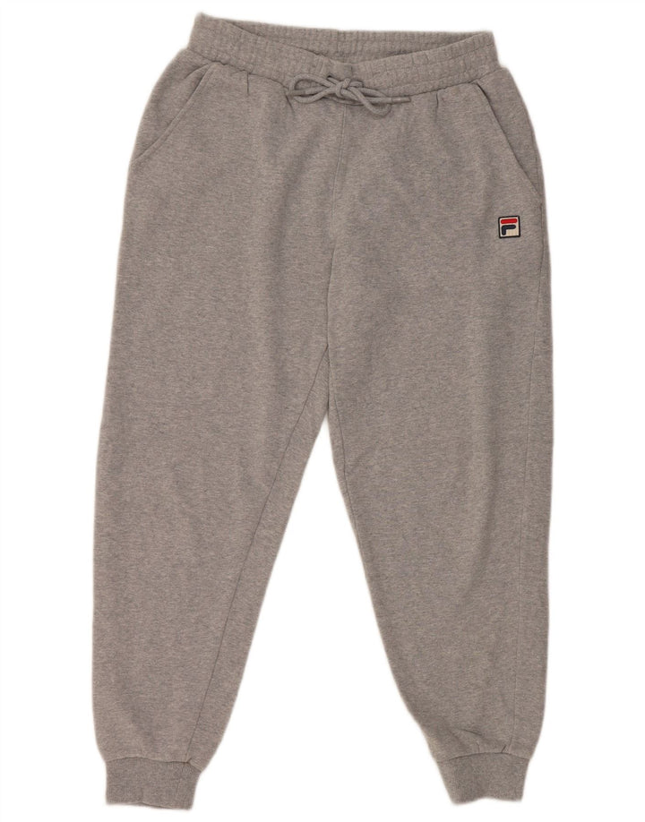 Calça de treino masculina FILA joggers pequeno algodão cinza