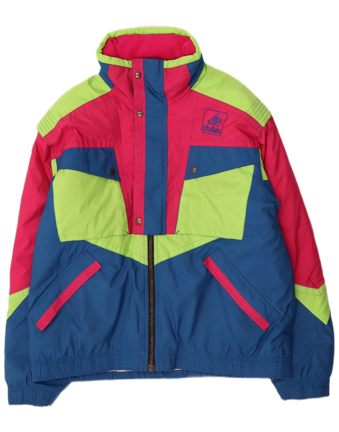 Jaqueta de esqui masculina Dubin IT 52 poliéster grande colorblock azul