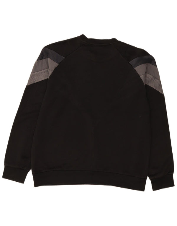 Adidas Mens Graphic Moletom Jumper Grande Preto Colorblock Poliéster