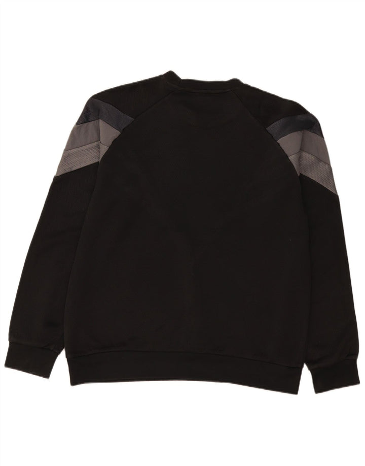 Adidas Mens Graphic Moletom Jumper Grande Preto Colorblock Poliéster