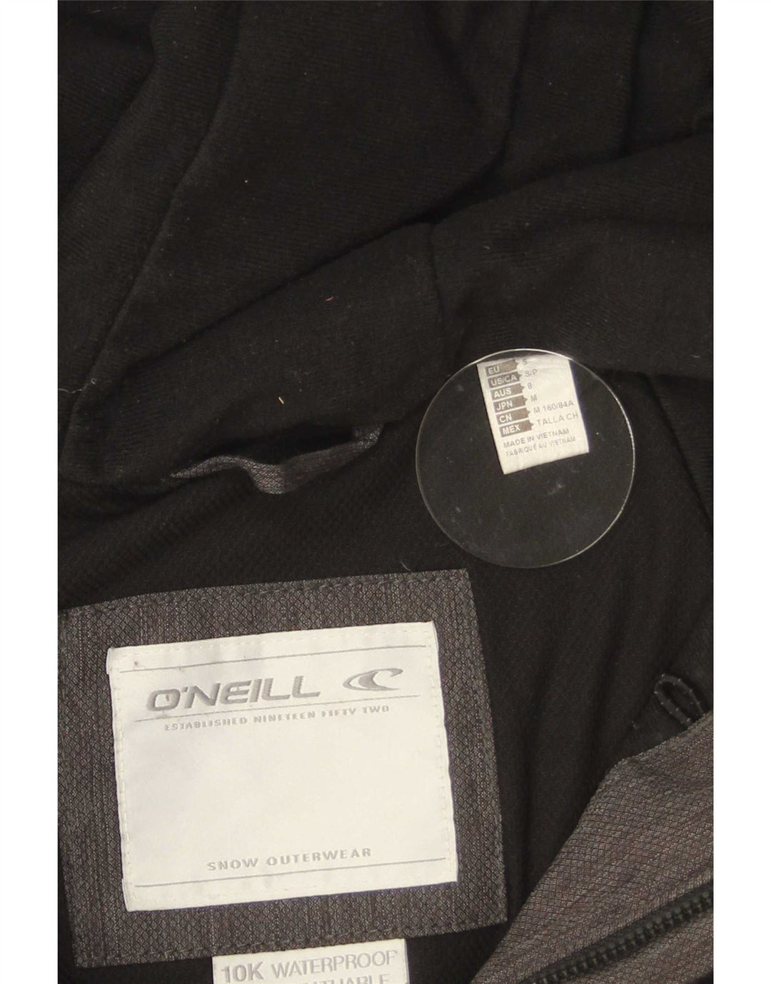 Jaqueta corta-vento masculina O'Neill com capuz UK 10 poliéster cinza pequeno