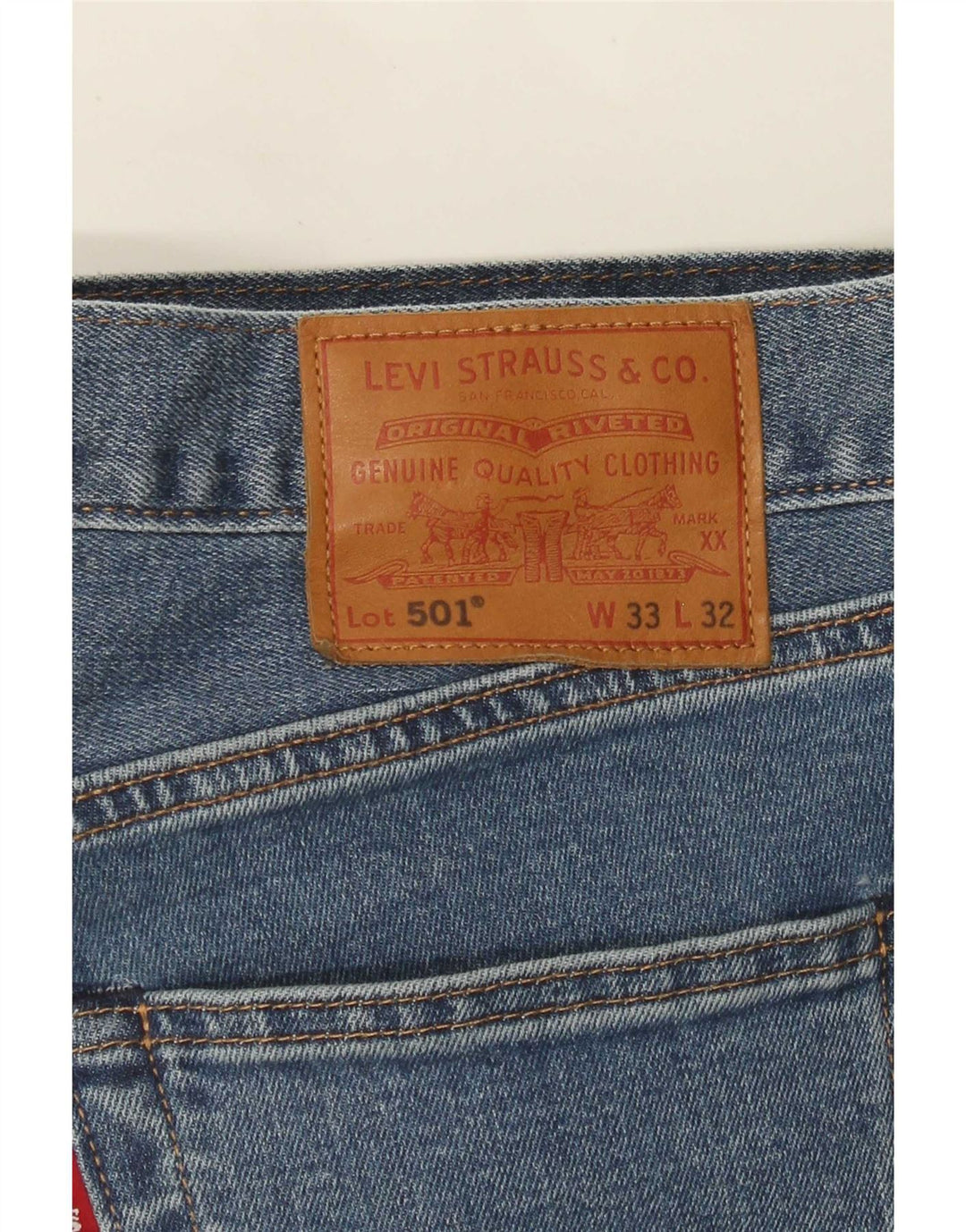 Levi's Masculino 501 Straight Jeans W33 L32 Azul Algodão