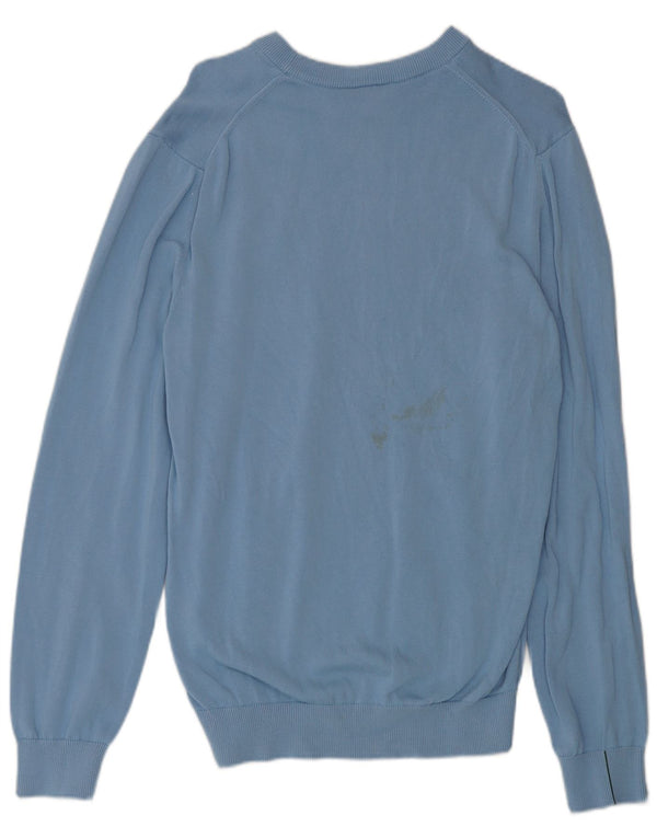 Suéter masculino Lacoste Regular Fit com gola canoa tamanho 4 azul médio