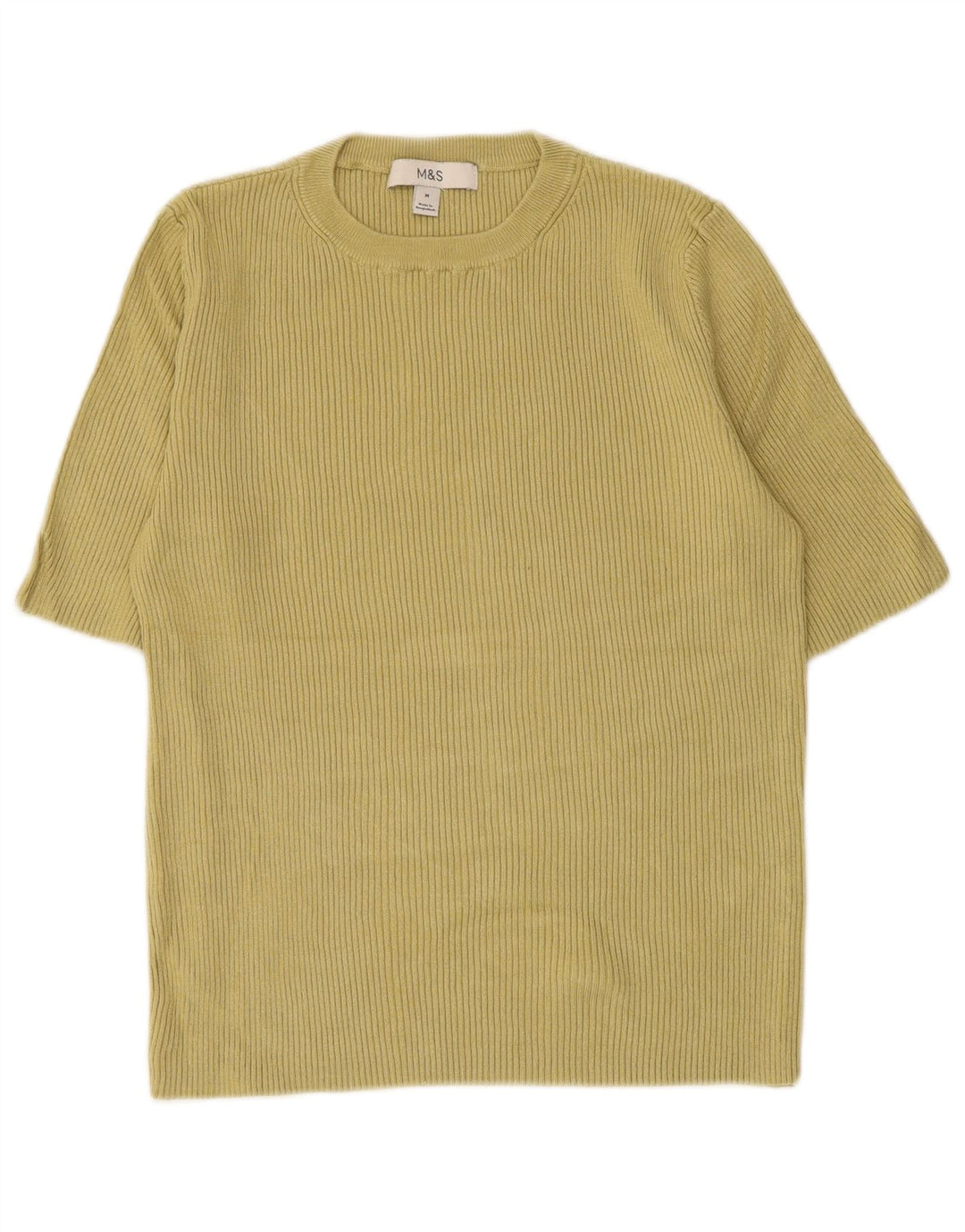 Camiseta feminina Marks & Spencer Top UK 12 Viscose verde médio