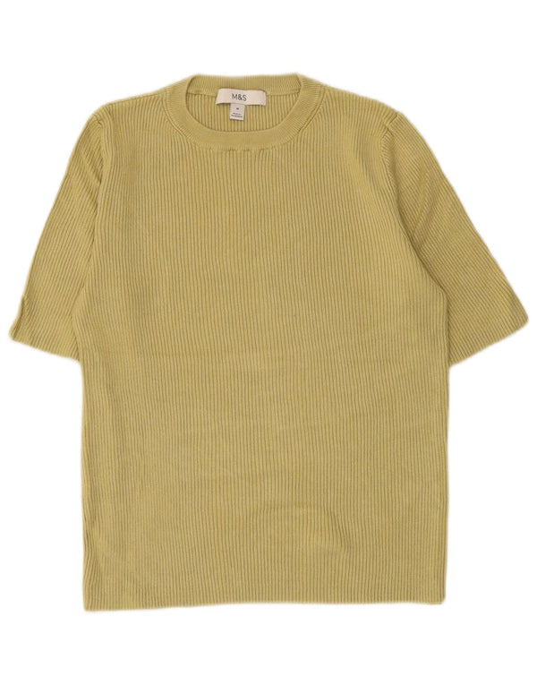 Camiseta feminina Marks & Spencer Top UK 12 Viscose verde médio