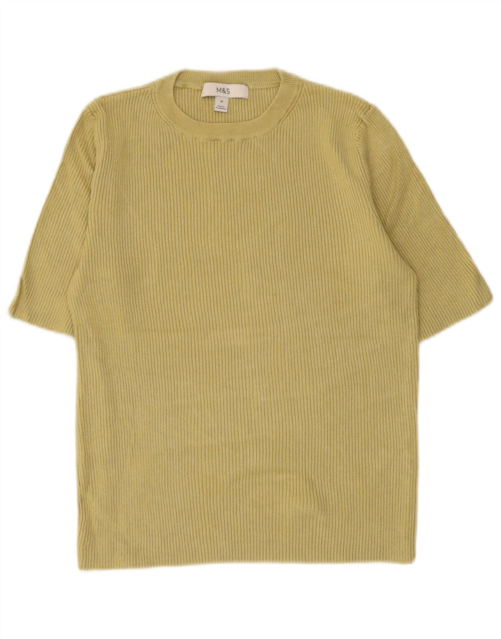 Camiseta feminina Marks & Spencer Top UK 12 Viscose verde médio