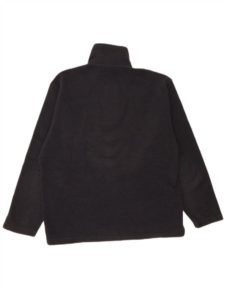 Suéter de lã masculino K-Way com zíper e gola média listrado preto