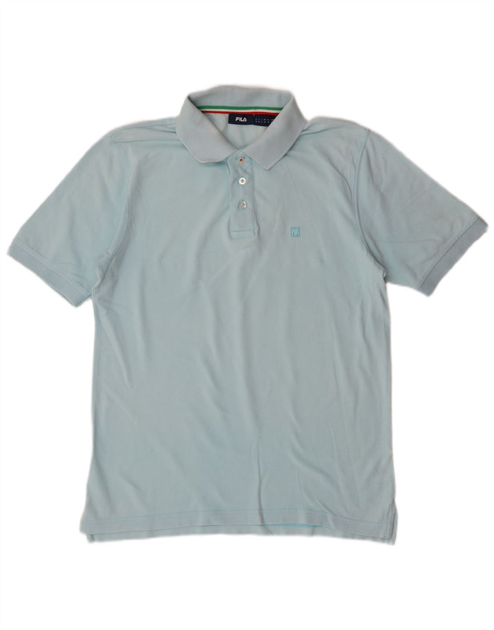 Camisa polo masculina Fila médio algodão azul