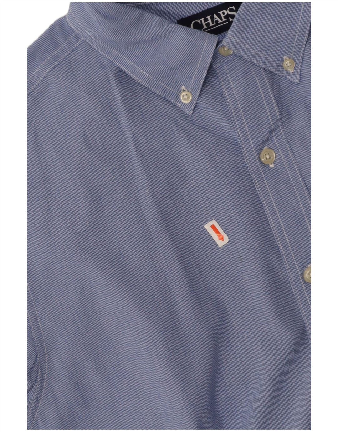 Camisa masculina de manga curta CHAPS grande algodão houndstooth azul