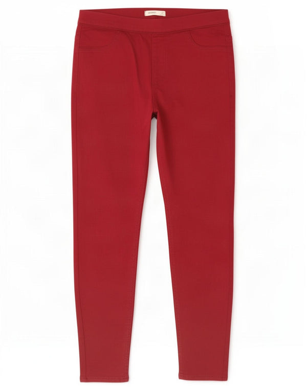 Calça jeans feminina Marks & Spencer UK 12 médio W30 L26 algodão vermelho