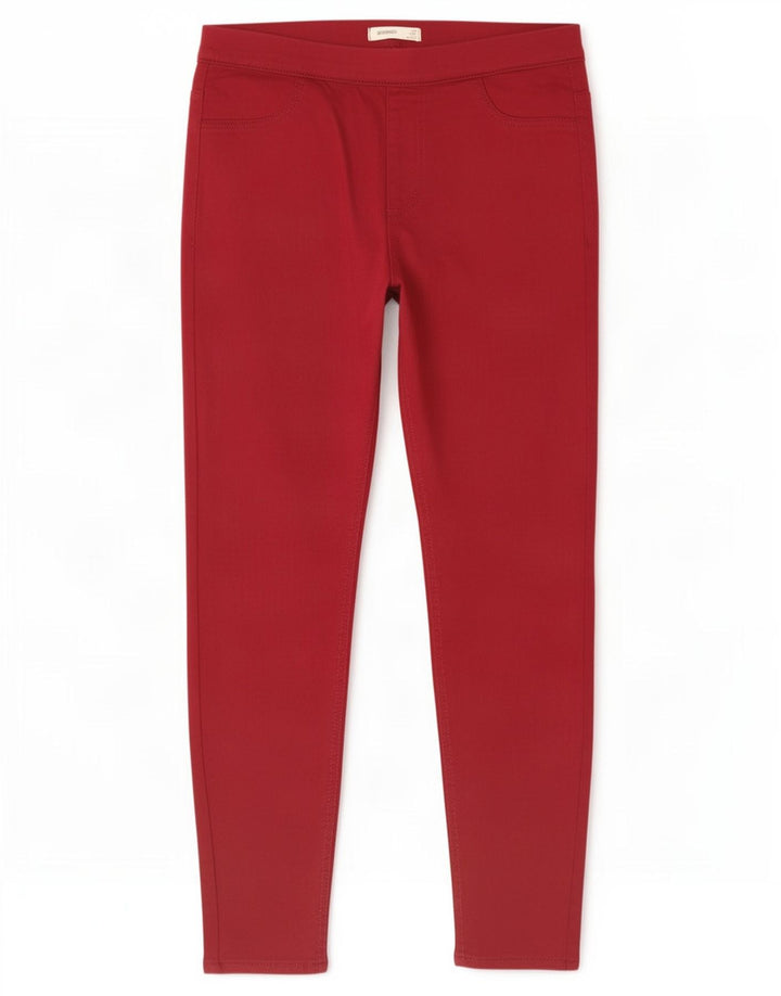 Calça jeans feminina Marks & Spencer UK 12 médio W30 L26 algodão vermelho