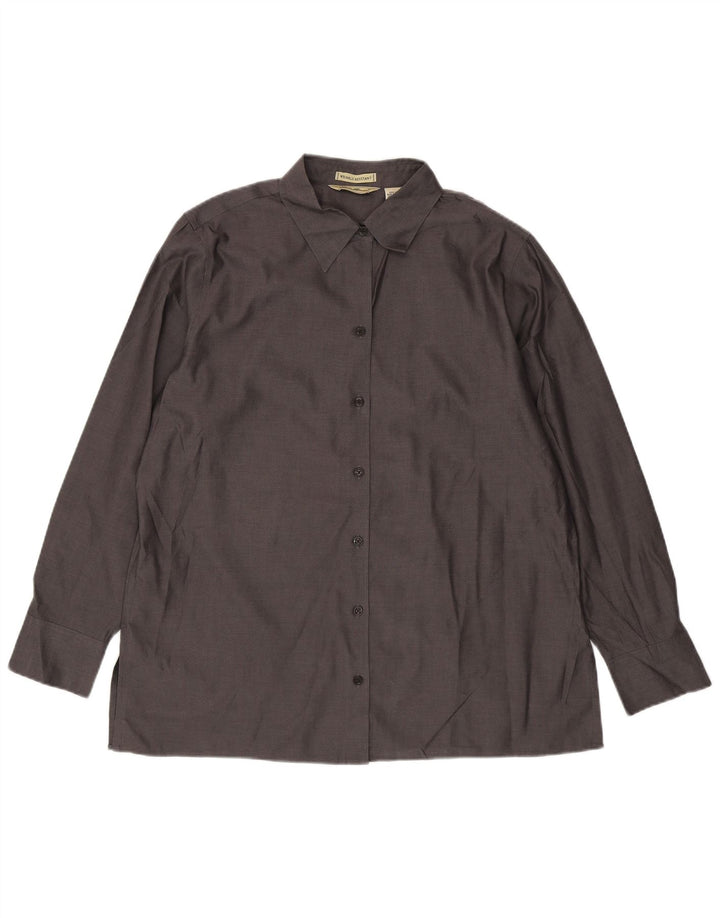 Camisa feminina EDDIE BAUER UK 18 XL algodão cinza