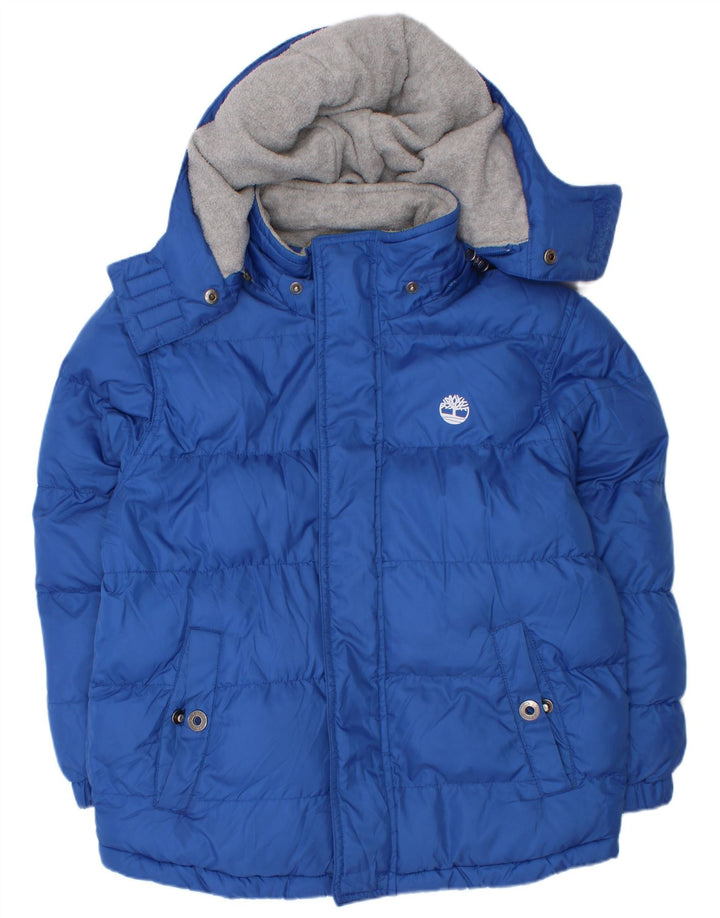 Casaco acolchoado com capuz Timberland Boys 7-8 anos azul poliéster
