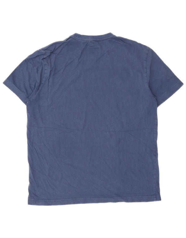 Camiseta gráfica masculina Hurley Top médio algodão azul marinho