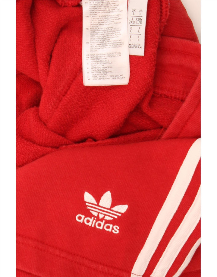 Adidas Mens Sport Shorts Grande Algodão Vermelho