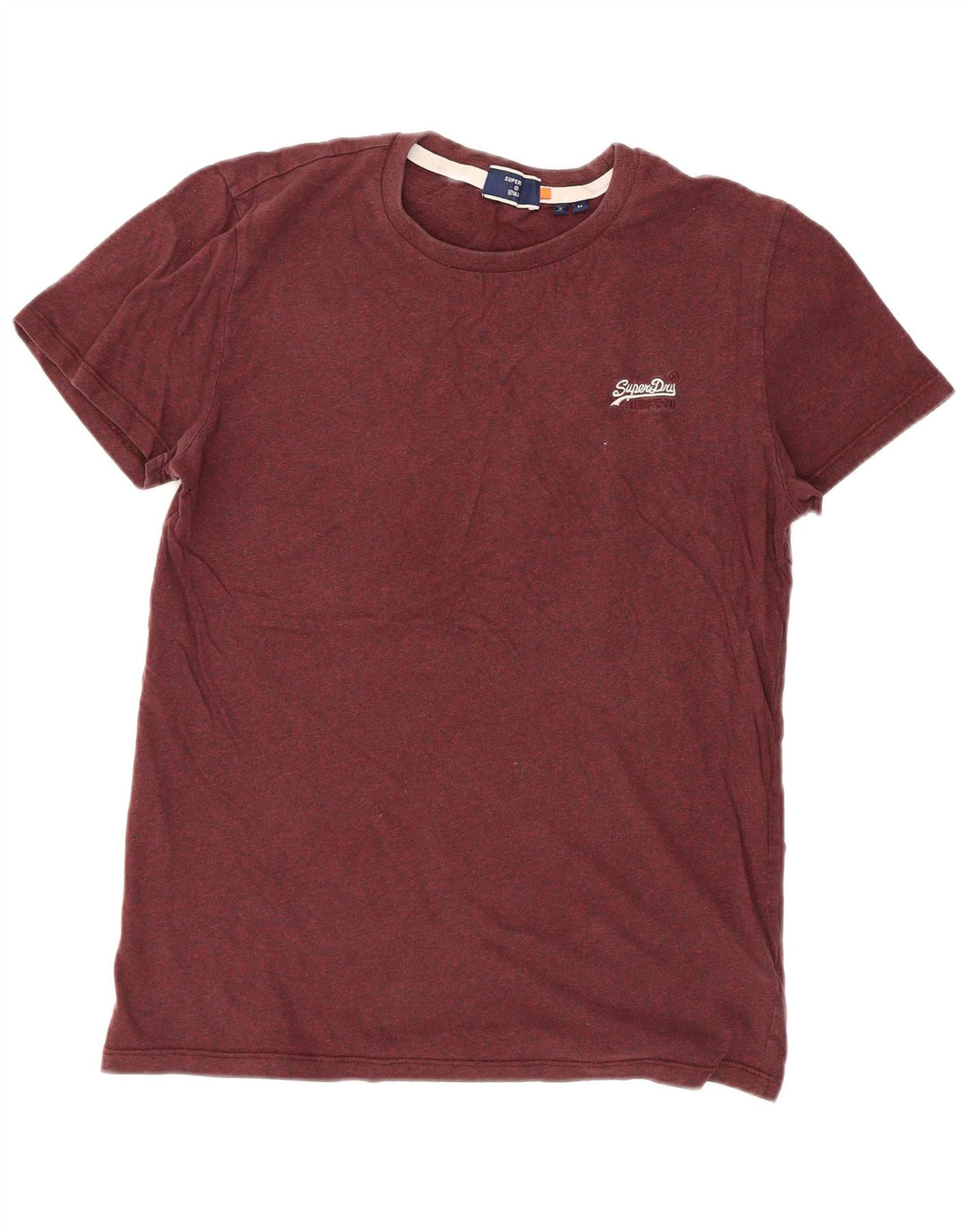 Camiseta masculina SUPERDRY Top médio algodão Borgonha