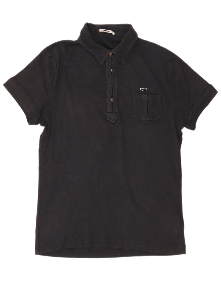 Camisa polo feminina Gas UK 12 algodão preto médio