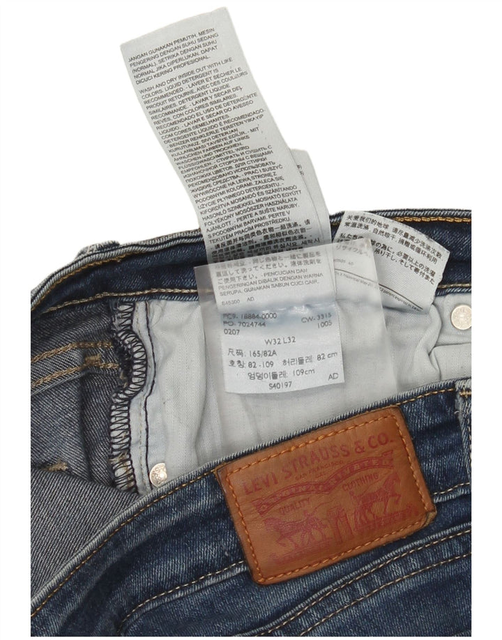 Jeans slim feminino Levi's W32 L32 algodão azul marinho