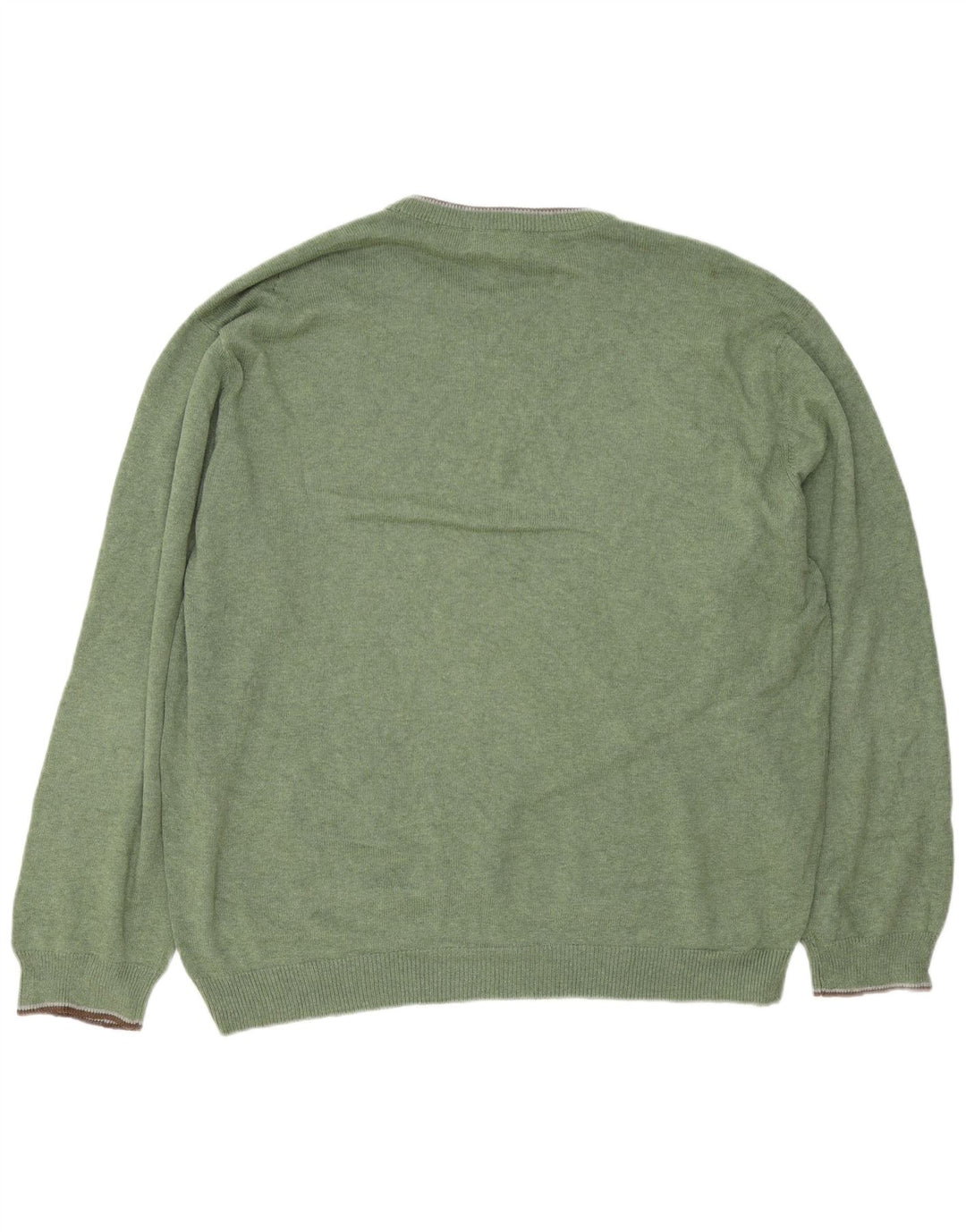 Suéter masculino Chaps de ajuste regular com gola redonda 2XL algodão verde