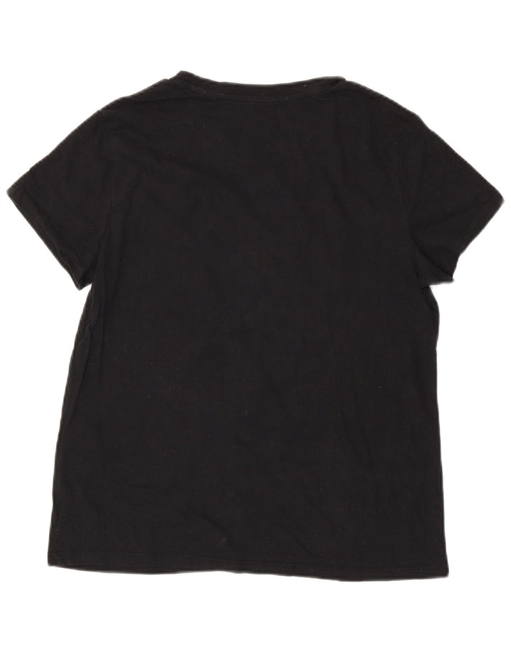 Camiseta feminina LEVI'S UK 12 algodão preto médio