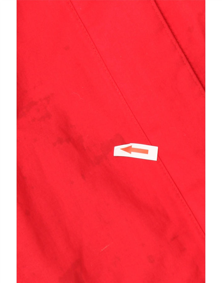 Jaqueta de chuva feminina com capuz Jack Wolfskin Reino Unido 12/14 poliamida vermelha média