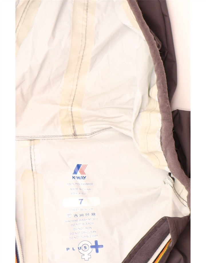 Jaqueta de chuva com capuz para meninos K-WAY 6-7 anos cinza poliamida