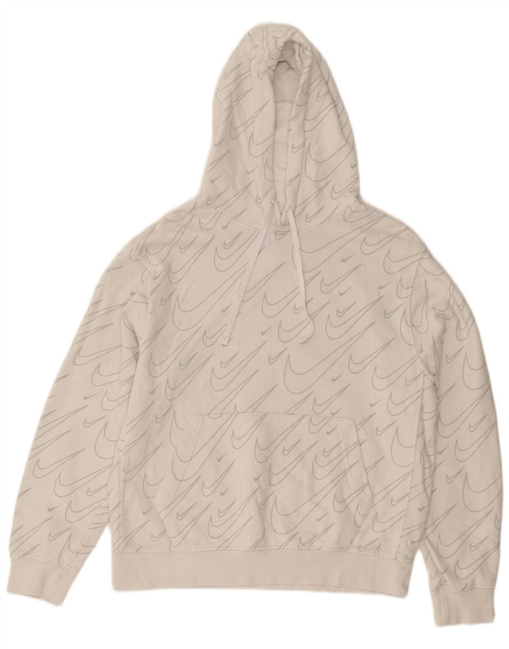 Nike masculino gráfico moletom com capuz jumper médio off white algodão