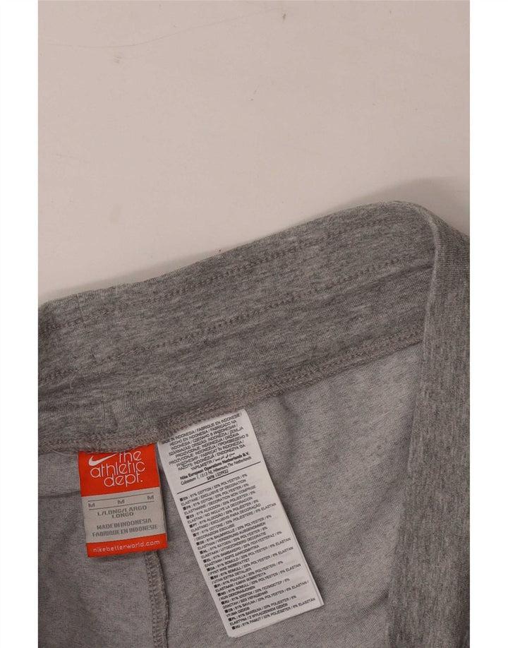Calça de treino feminina Nike UK 14 cinza médio manchado de algodão