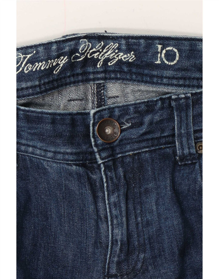 Jeans Tommy Hilfiger feminino capri EUA 10 grande W32 L21 azul