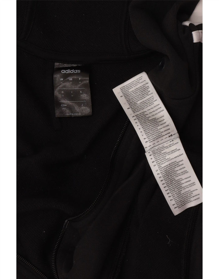 Suéter masculino Adidas Climalite Zip com capuz médio preto poliéster