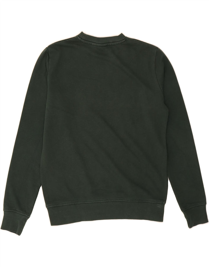 ELLESSE Mens Heritage Graphic Sweatshirt Jumper XS Khaki Cotton Vintage Ellesse and Second-Hand Ellesse from Messina Hembry 