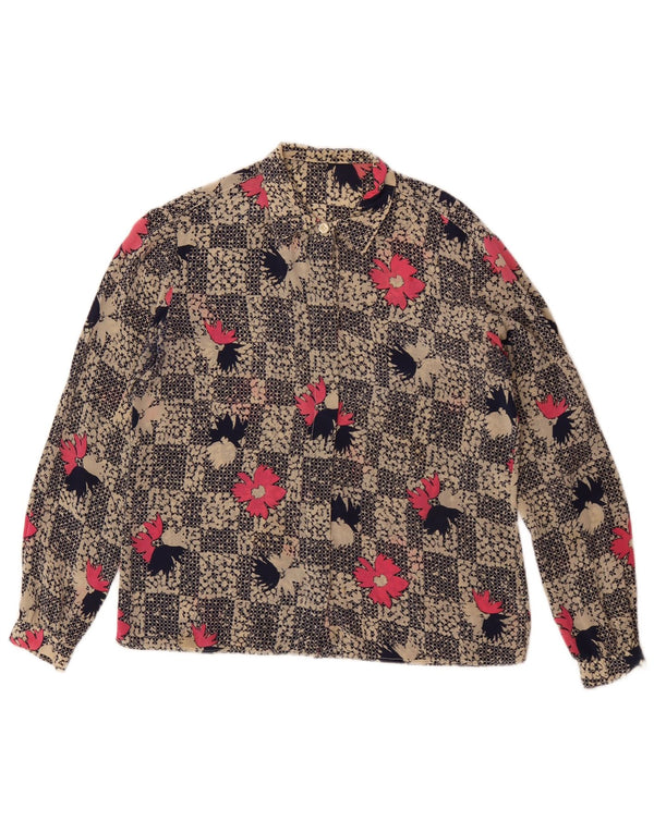 Vintage Womens Shirt Blouse UK 16 Large Multicoloured Floral