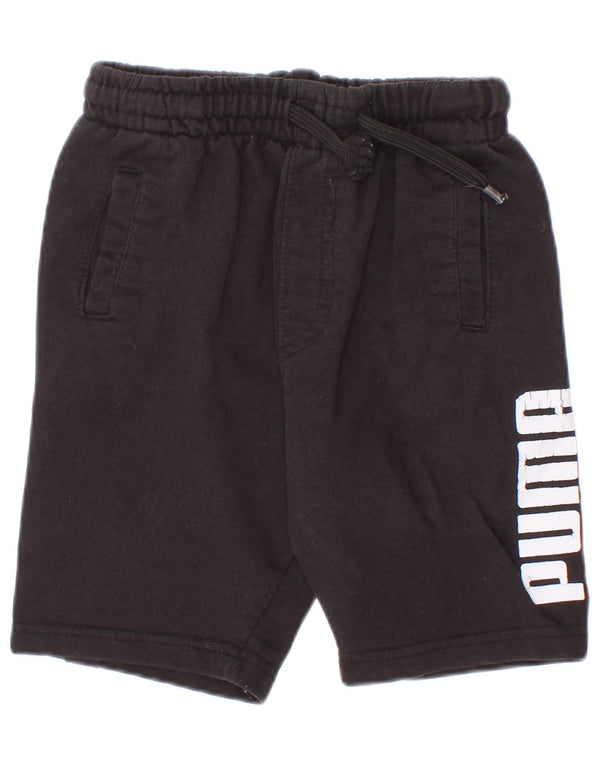 Shorts esportivos gráficos Puma Boys 4-5 anos preto algodão