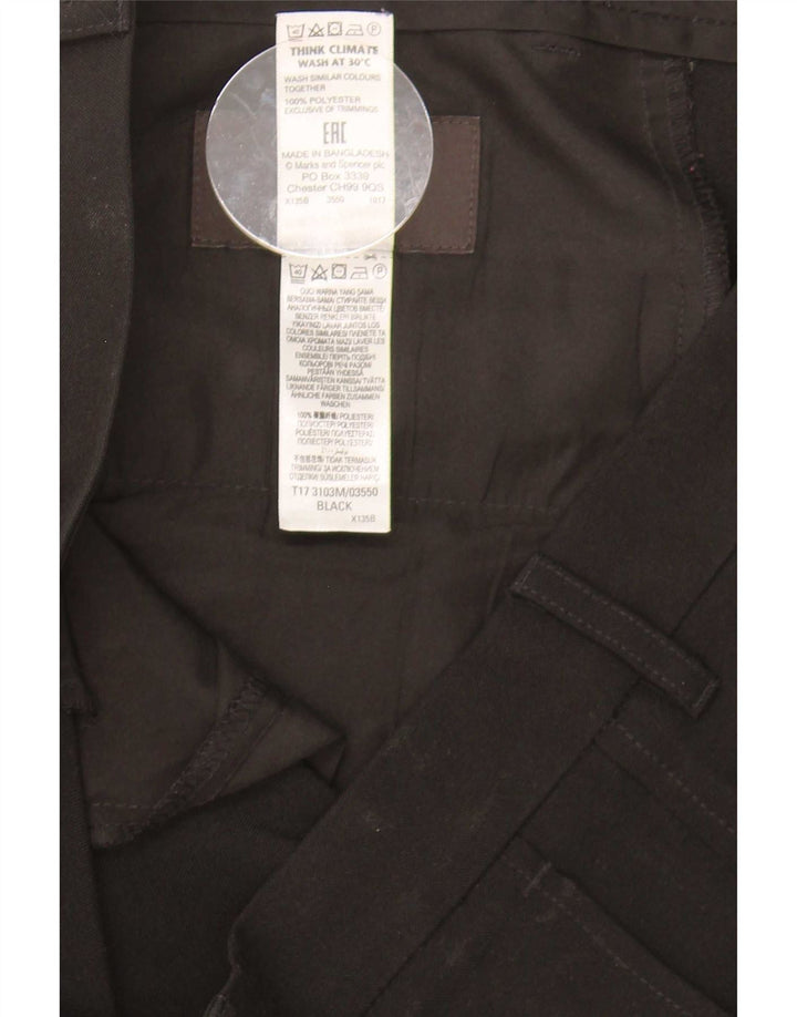 Calça Chino Slim Masculina Marks & Spencer W34 L33 Poliéster Preto