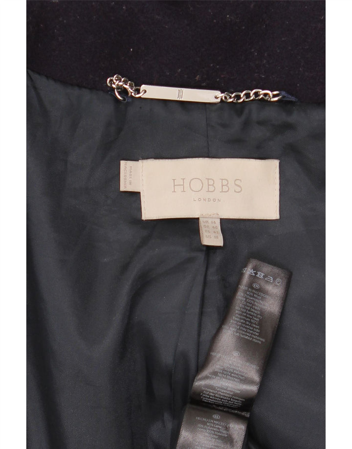 Sobretudo feminino Hobbs UK 14 grande lã roxa
