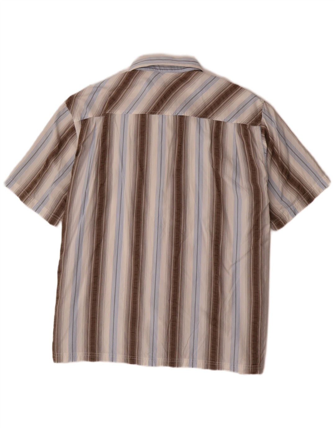 Camisa masculina de manga curta S.OLIVER 2XL algodão listrado azul