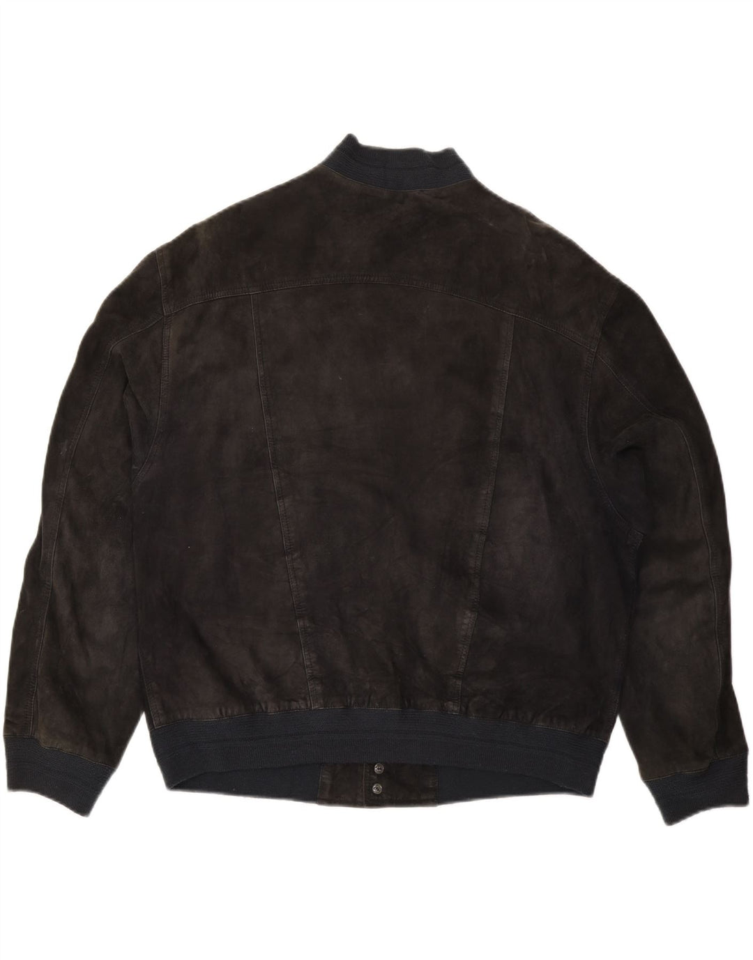 Jaqueta bomber masculina VINTAGE de camurça IT 54 2XL couro preto