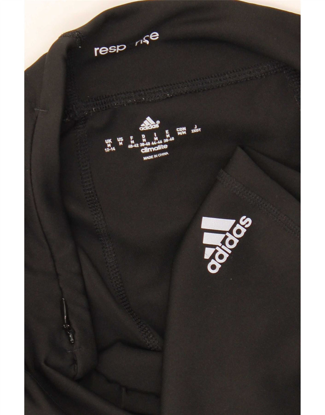 Adidas Womens Climalite Capri Leggings UK 12/14 Médio Preto Poliéster