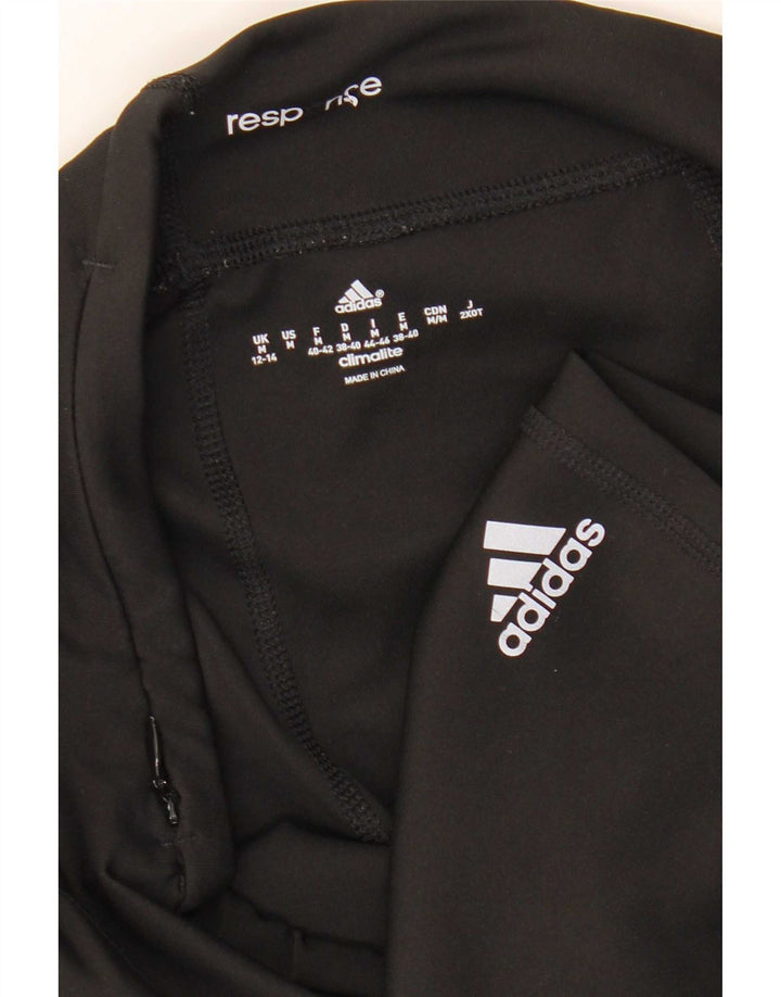 Adidas Womens Climalite Capri Leggings UK 12/14 Médio Preto Poliéster