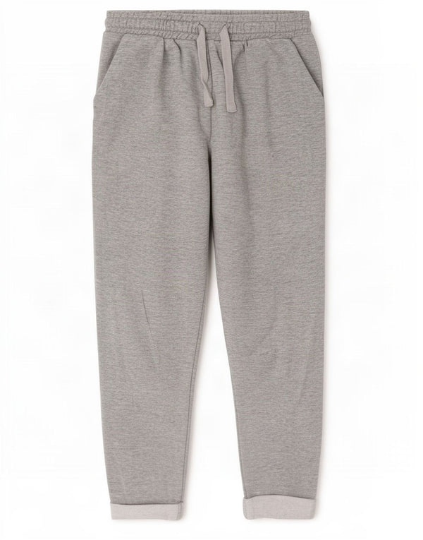 Calça de treino feminina Zara Joggers UK 8 pequeno algodão manchado cinza