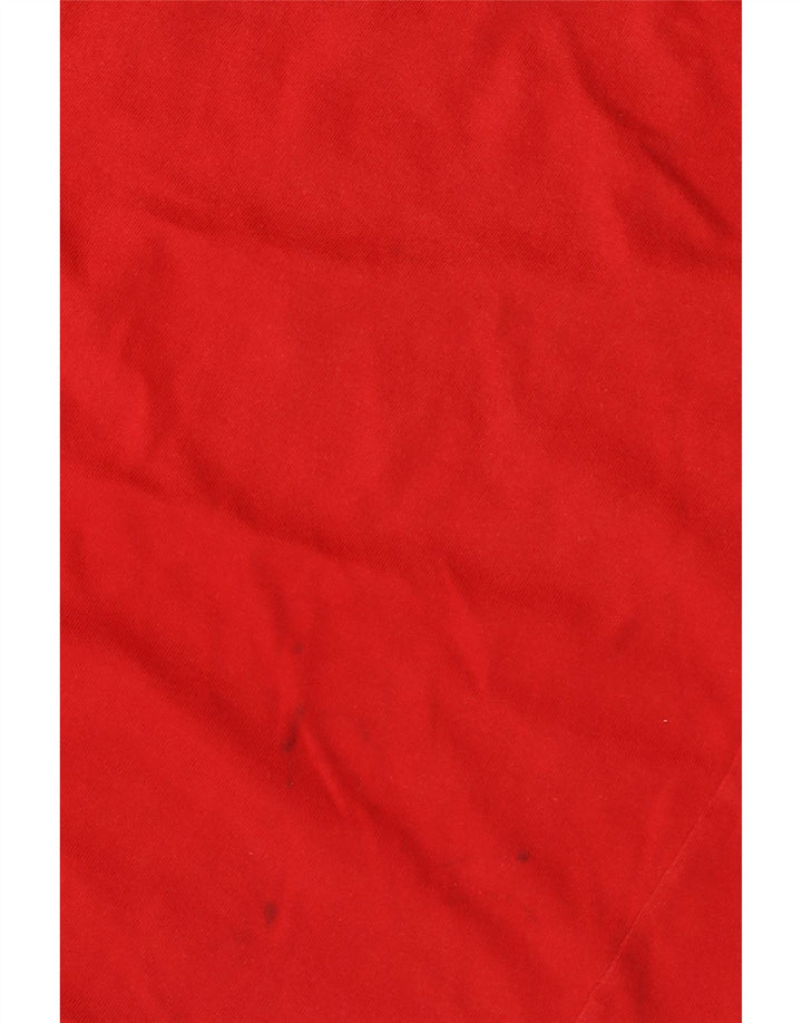 Camiseta gráfica masculina ASICS Top médio vermelho algodão colorblock