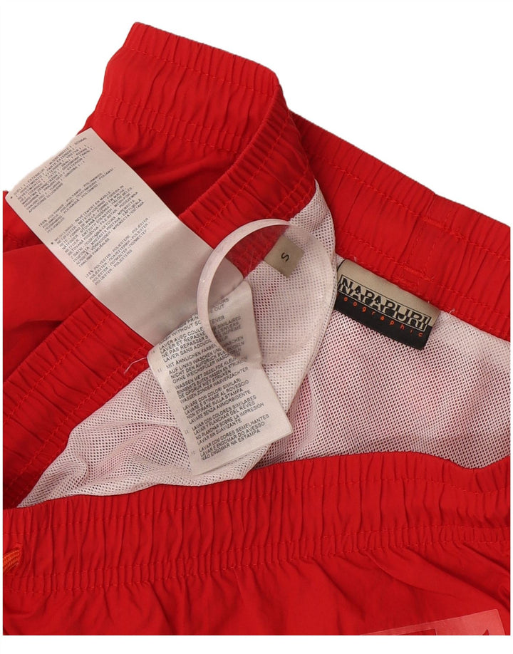 Napapijri Shorts de natação masculino gráfico pequeno vermelho poliamida praia