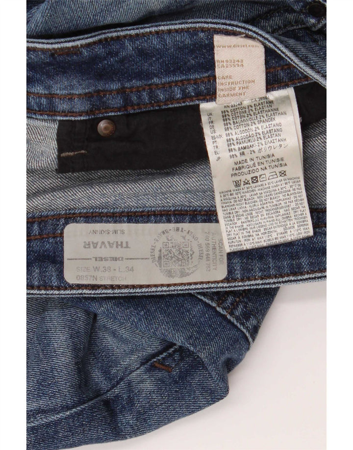 Diesel Masculino Thavar Slim Jeans W38 L34 Azul Algodão