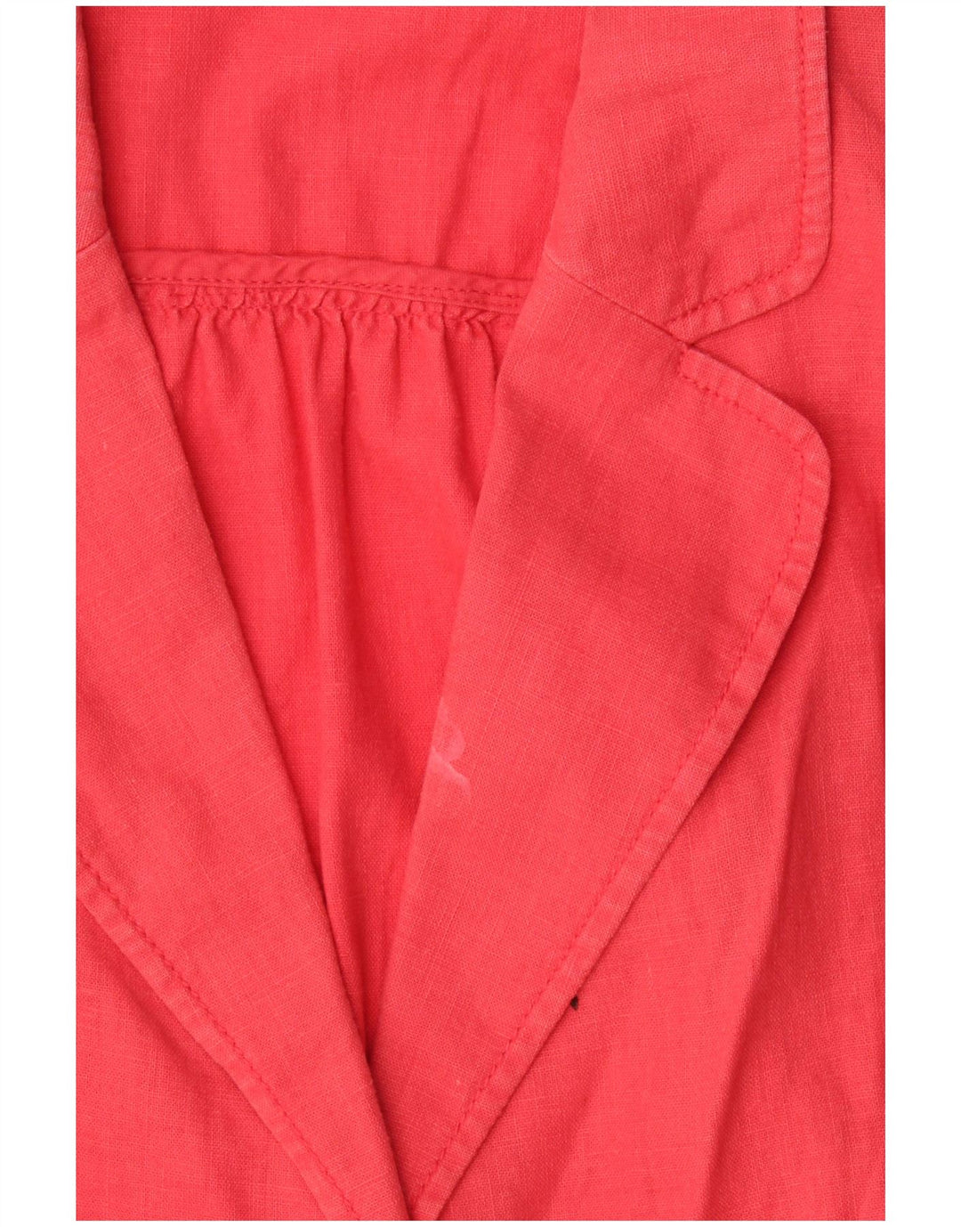 Jaqueta blazer feminina Marks & Spencer manga 3/4 1 botão Reino Unido 18 XL linho vermelho