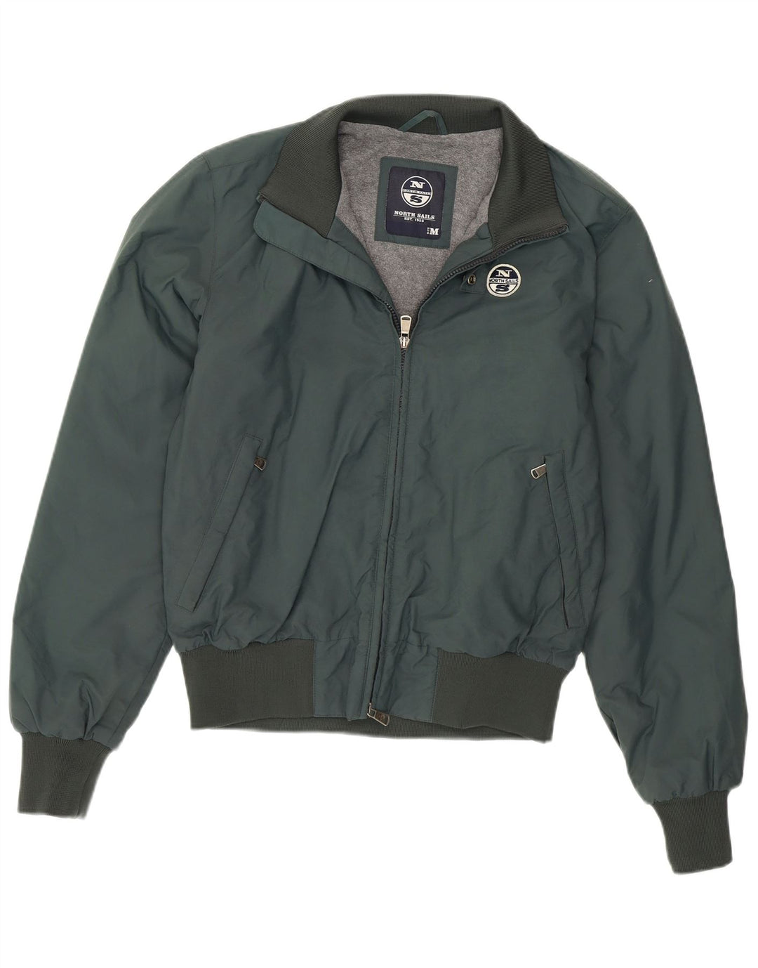 Jaqueta bomber masculina North Sails UK 38 nylon verde médio