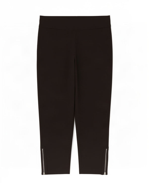 Calça feminina Marks & Spencer Autograph cortada UK 16 grande W34 L26 preta
