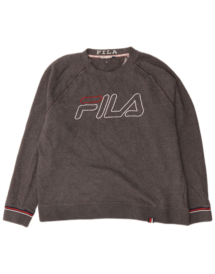 Moletom masculino Fila Graphic Jumper XL cinza manchado de algodão