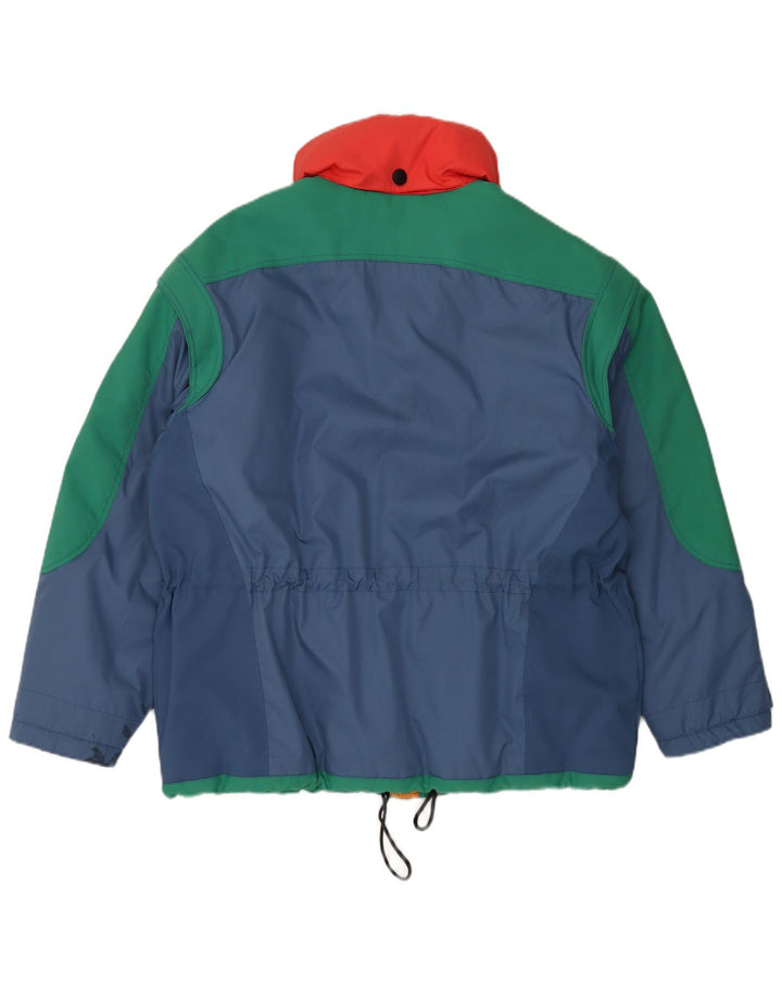 Jaqueta de esqui masculina DIADORA UK 40 poliéster grande colorblock azul